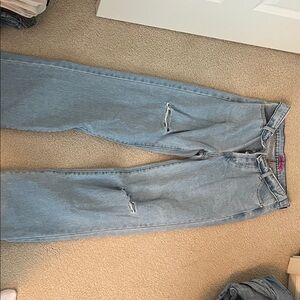 Edikted Light Blue Distressed Women Jeans
